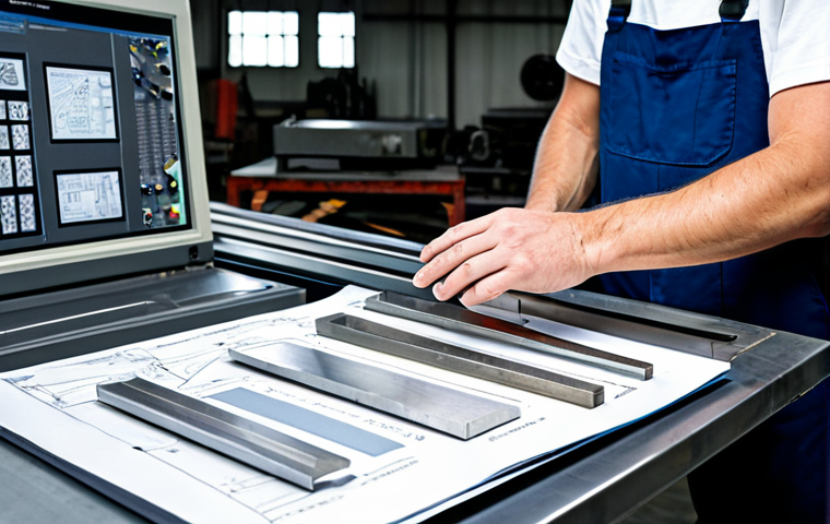 Industrial Machinery Material Selection**
"A professional engineer, fully clothed in appropriate work attire, is carefully examining a selection of metal samples (steel, aluminum, and stainless steel) under bright workshop lighting. The background features blueprints and technical drawings of machine components. Safe for work, appropriate content, professional, perfect anatomy, correct proportions, natural pose, well-formed hands, proper finger count, natural body proportions, high quality."
**