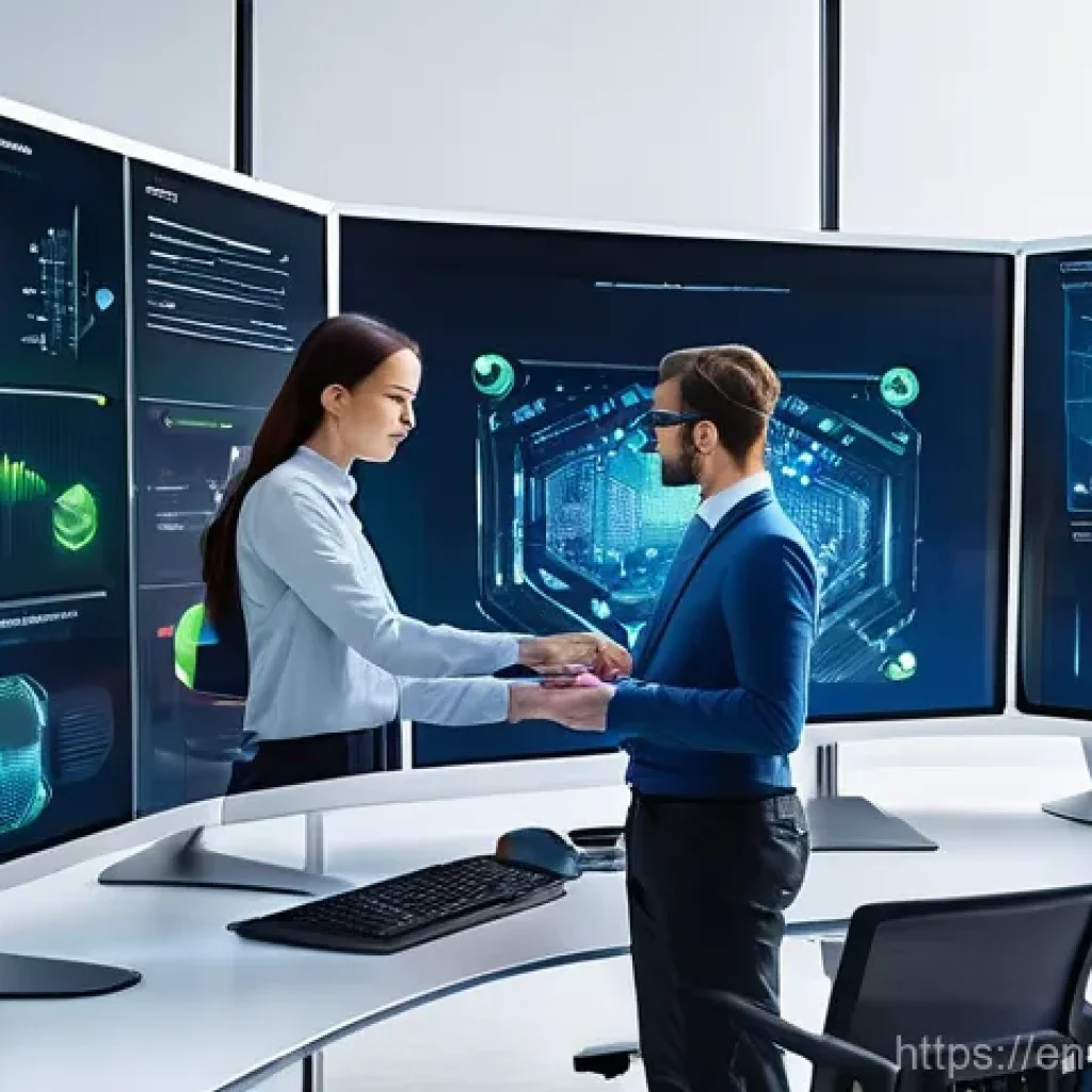 기계공학 기계시스템설계 - **Prompt: Futuristic AI-Driven Generative Design Session**
"A diverse team of mechanical enginee...