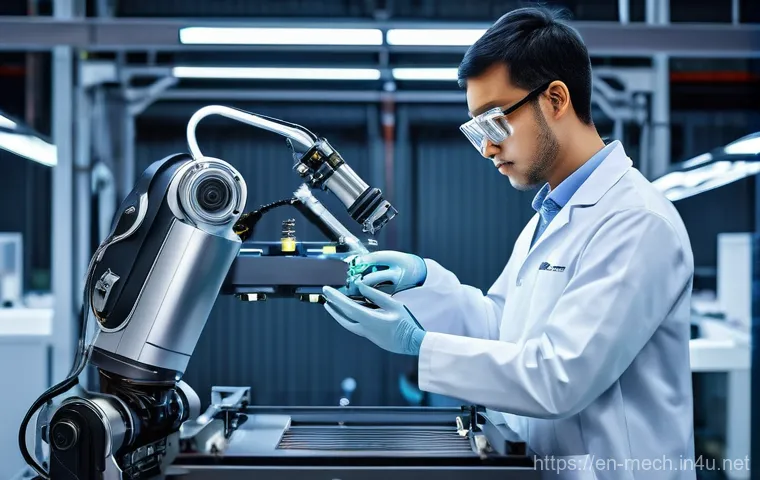 기계공학 기계시스템설계 - **Prompt: Engineer Monitoring Industrial Digital Twin**
    "A focused mechanical engineer, wearing ...