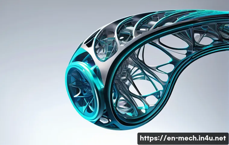 기계공학 최적화기법 - **Prompt: Futuristic Generative Design Process**
"A visually striking 3D render illustrating the...