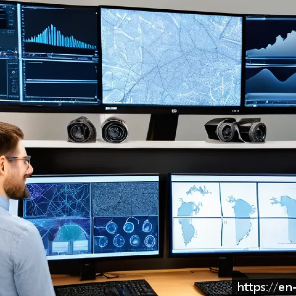 기계공학 기계소프트웨어 - A high-tech engineering workspace featuring diverse engineers collaborating on cloud-based CAD and C...